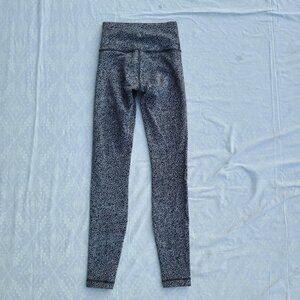 Lululemon Wunder Under Hi-Rise Tight (28") Luon Crackle Jaquard Black White Sz 2